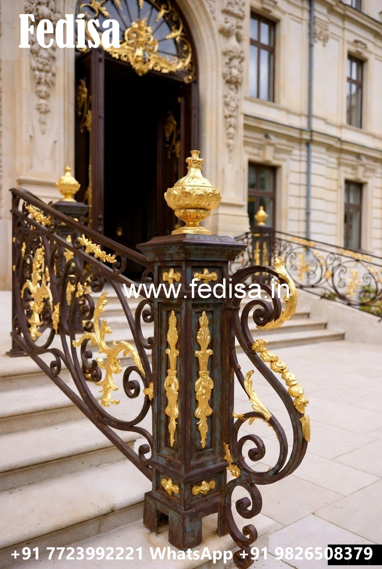 Decorative Brass Handrail Design For Interiors Black Grill Gate