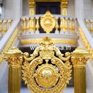 Elegant Brass Handrail Design For Interior Decor House Front Grill Color