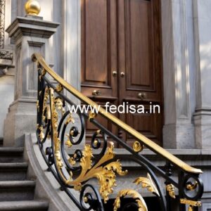 Premium Brass Balcony Railing With Elegant Look Grill Front Gate Design