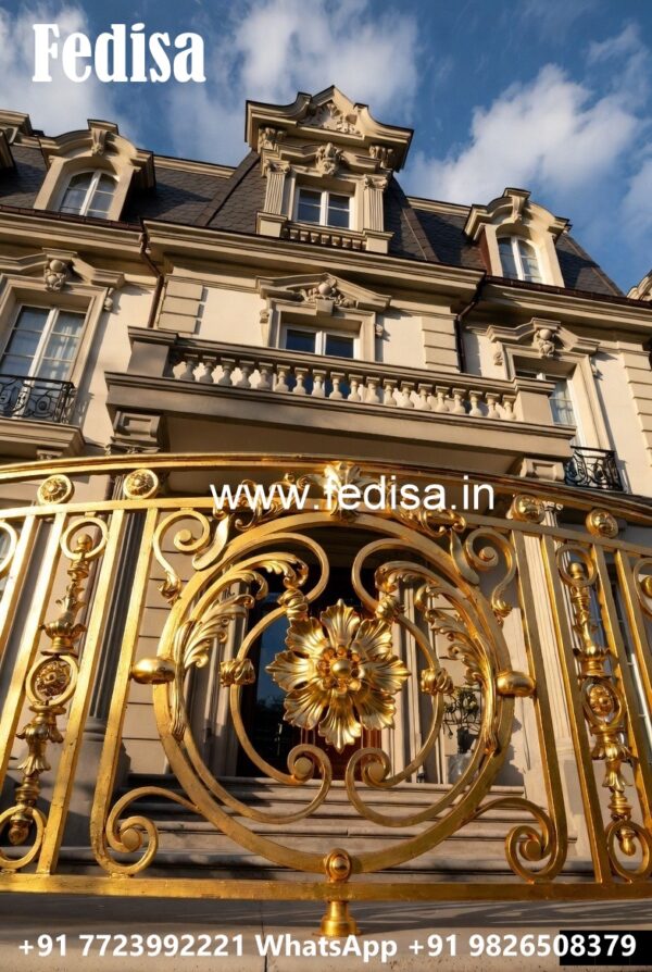 Brass Balcony Railing Design With Premium Style Baranda Full Grill ...
