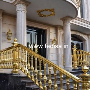 Antique Brass Staircase Railing Design For Villas Readymade Grill Gate