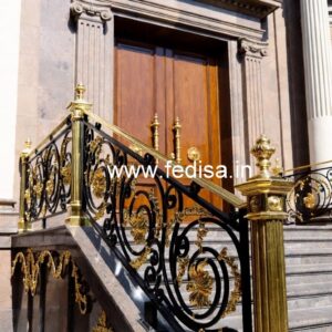 Premium Brass Balcony Railing For Interior Spaces Grill Design MS