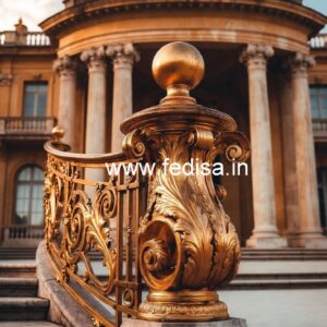 Luxury Brass Handrail Design For Staircase Interiors Grill Gate Door Design