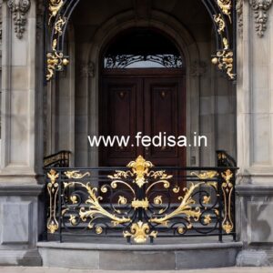 Brass Railing Design With High-end Finish Nice Window Grill Design