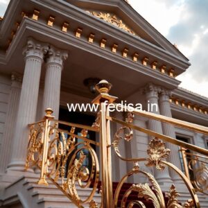 Elegant Brass Railing Design For High-end Homes Welding Grill Gate