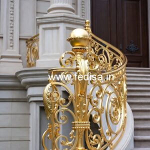 Luxury Brass Railing Design For Modern Homes Door Design Steel Grill