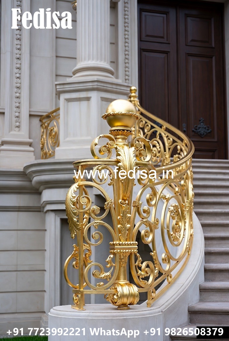 Luxury Brass Railing Design For Modern Homes Door Design Steel Grill