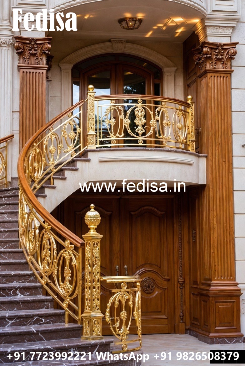 Classic Brass Balcony Railing Design Collection Home Grill Paint Color