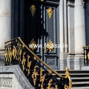 Modern Luxury Brass Staircase Railing Inspiration Boundary Wall Security Grill Fence Design
