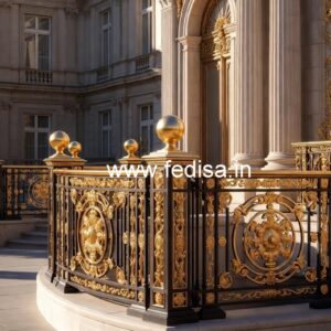 Luxury Brass Railing Design With Detailing Flat Gallery Grill Design