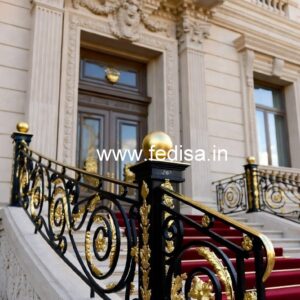 Elegant Brass Balcony Railing With Designer Look Window Grill Design Ss