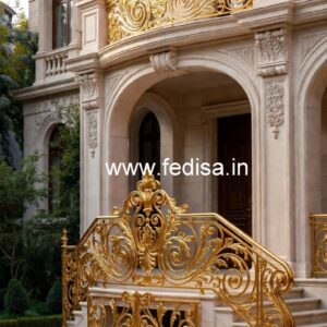 High Quality Brass Staircase Railing Design Half Circle Grill Design