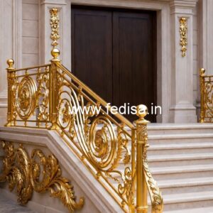 Custom Brass Railing Design For Modern Architecture Main Door Side Window Grill Design