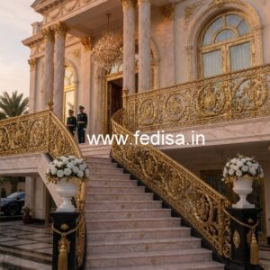 Luxury Brass Railing With Intricate Detailing Spanish Grill Design