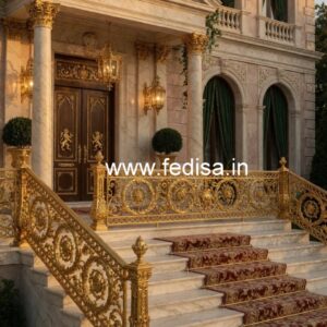 Luxury Brass Railing Design For Stair Interiors Grill Design House Front