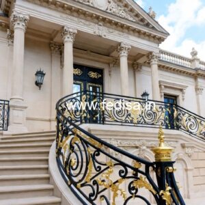 Elegant Brass Handrail Design For Premium Spaces House Entrance Grill Design