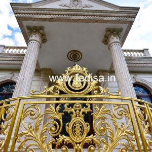 Luxury Brass Handrail For Grand Staircases Rod Iron Window Grill Design