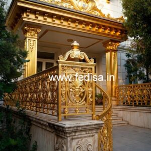 Decorative Brass Railing Design With Classic Finish Sun Grill Design