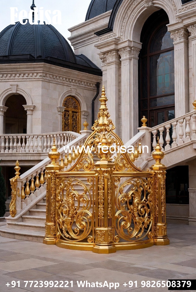 Brass Staircase Railing Design For Designer Homes Window Ka Grill Design