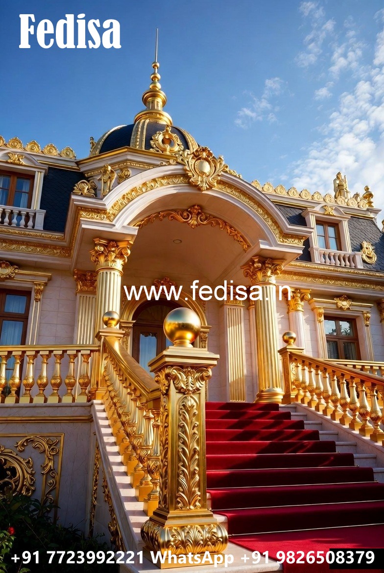 Premium Brass Balcony Railing For Designer Interiors Front Grill Mirror Design