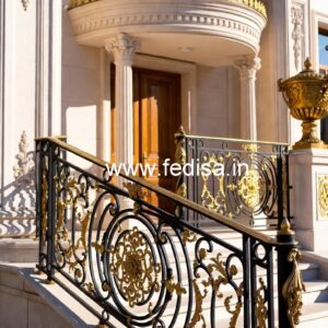 Custom Brass Railing Design For Staircase Interiors Balcony Steel Grill Design Catalog