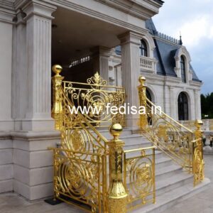 Classic Brass Staircase Railing With Royal Finish Window Design Loha Ka