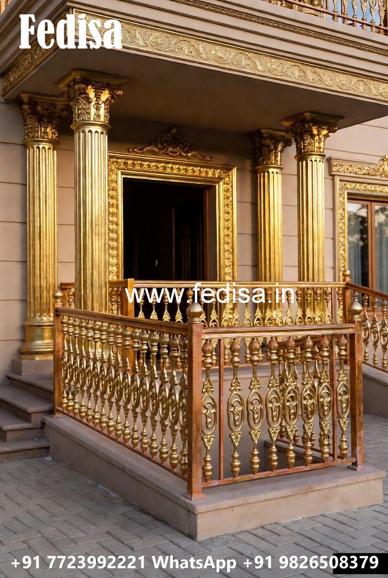 Luxury Brass Balcony Railing With Designer Finish Designer Balcony Grill