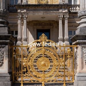 Modern Brass Balcony Railing With Stylish Appeal Grill Design Work