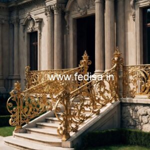 Stylish Brass Balcony Railing With Designer Look Steel Gate Window Design