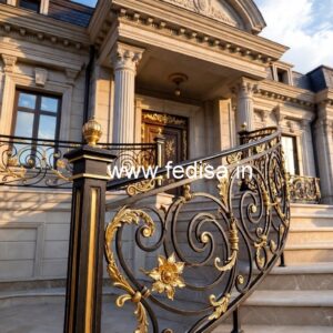 Designer Brass Stair Railing For Luxury Interiors Sidhi Grill Design Iron