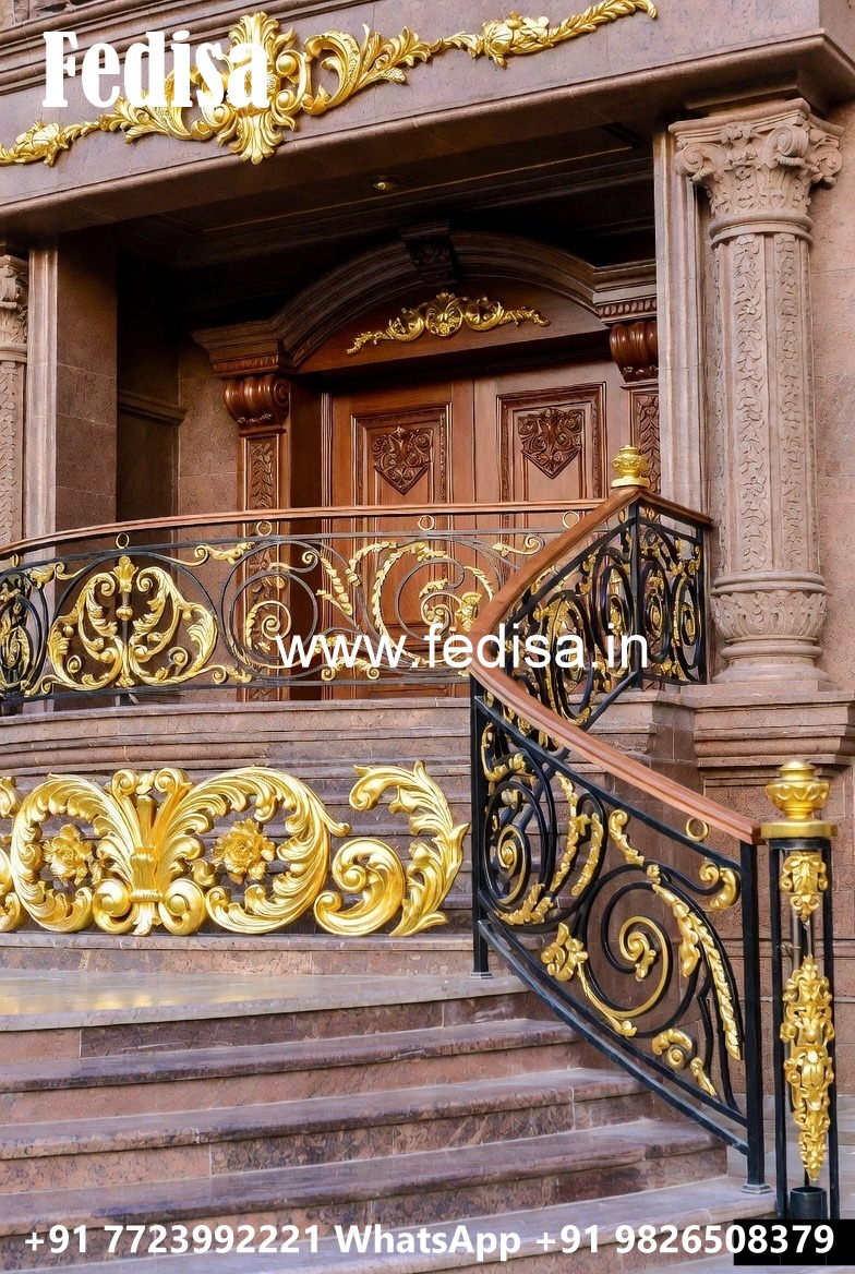 Decorative Brass Balcony Railing With Artistic Work New Iron Window Grill Design