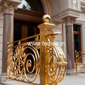 Stylish Brass Staircase Railing For Interior Design Grill Design Front Balcony