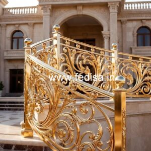 Luxury Brass Balcony Railing For Designer Spaces Modern Safety Grill Design