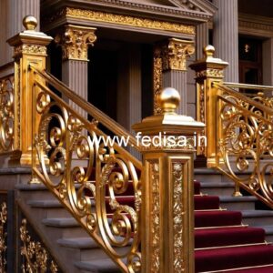 Brass Balcony Railing Design With Luxury Finish Padi Grill Design