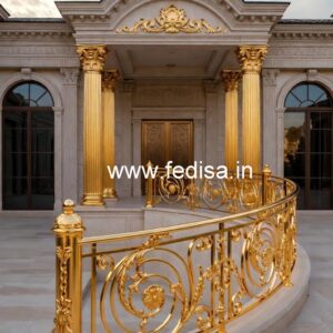Luxury Brass Handrail Design For Elegant Staircases Boundary Grill Design Steel