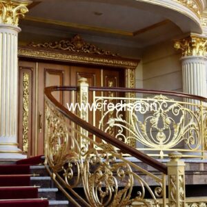 Elegant Brass Stair Railing Design Ideas Grill Jangla Design