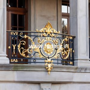Designer Brass Staircase Railing For Luxury Homes Window Grill Design Round