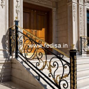 Modern Brass Railing Design With Stylish Finish Door Grill Design Catalog