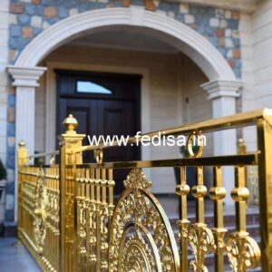 Modern Brass Staircase Railing Design Ideas Steel Grill Color