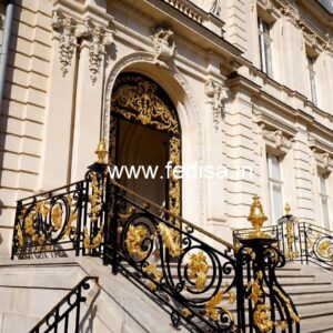 Brass Balcony Railing With Decorative Pattern Balcony Wall Grill Design