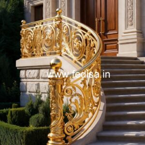 Stylish Brass Handrail Design For Staircase Khidki Ka Design Lohe Ka