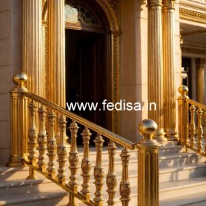 Premium Brass Balcony Railing Collection House Front Wall Grill Design