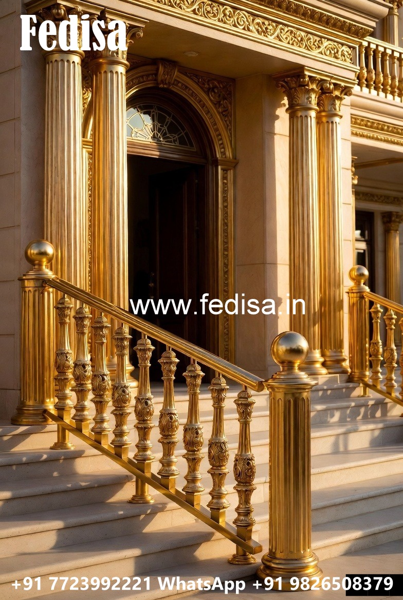 Premium Brass Balcony Railing Collection House Front Wall Grill Design