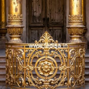 Brass Stair Railing Design With Premium Finish Grill Steel Ki