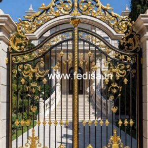 Classic Brass Balcony Railing With Royal Touch Grill Gate Sliding