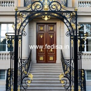 Stylish Brass Stair Railing For Interior Design Makan Ka Grill