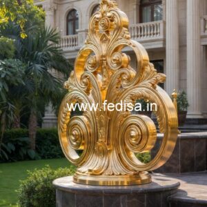 Premium Brass Balcony Railing With Artistic Work Window Grill Sliding
