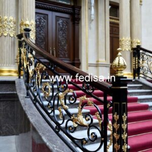 Brass Balcony Railing Design With Decorative Finish Simple Steel Window Grill Design Catalog