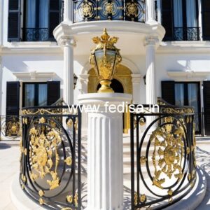 Premium Brass Staircase Railing Collection Grill Front House Design