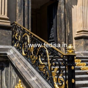 Brass Railing Design For Elegant Staircase Decor Jali Door Design In Iron